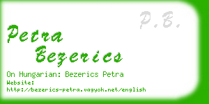 petra bezerics business card